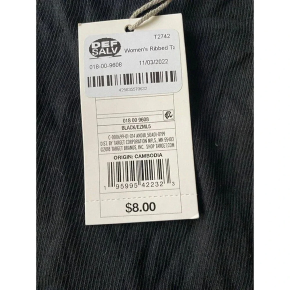 Lot: Wild Fable Green Ribbed Bodysuit Size XS + A New Day Black Tank S Both NWT - Picture 3 of 5